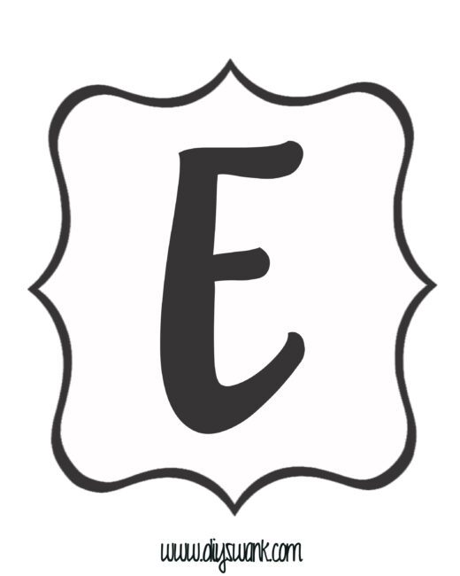 White and Black Letter_E
