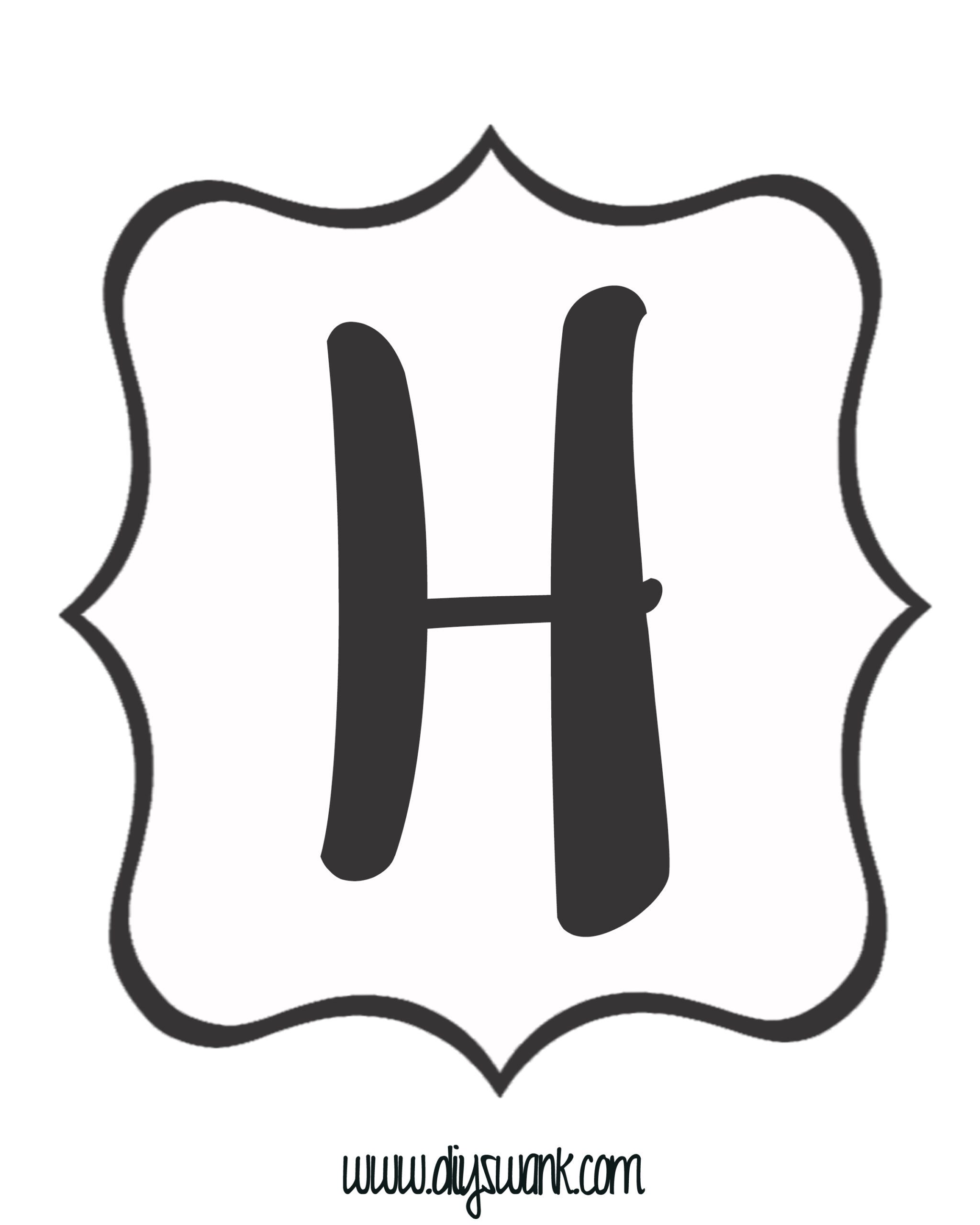 White and Black Letter_H Swanky Design Co.