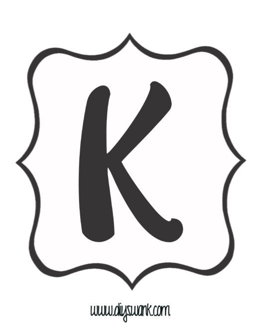 White and Black Letter_K
