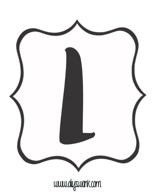 White and Black Letter_L