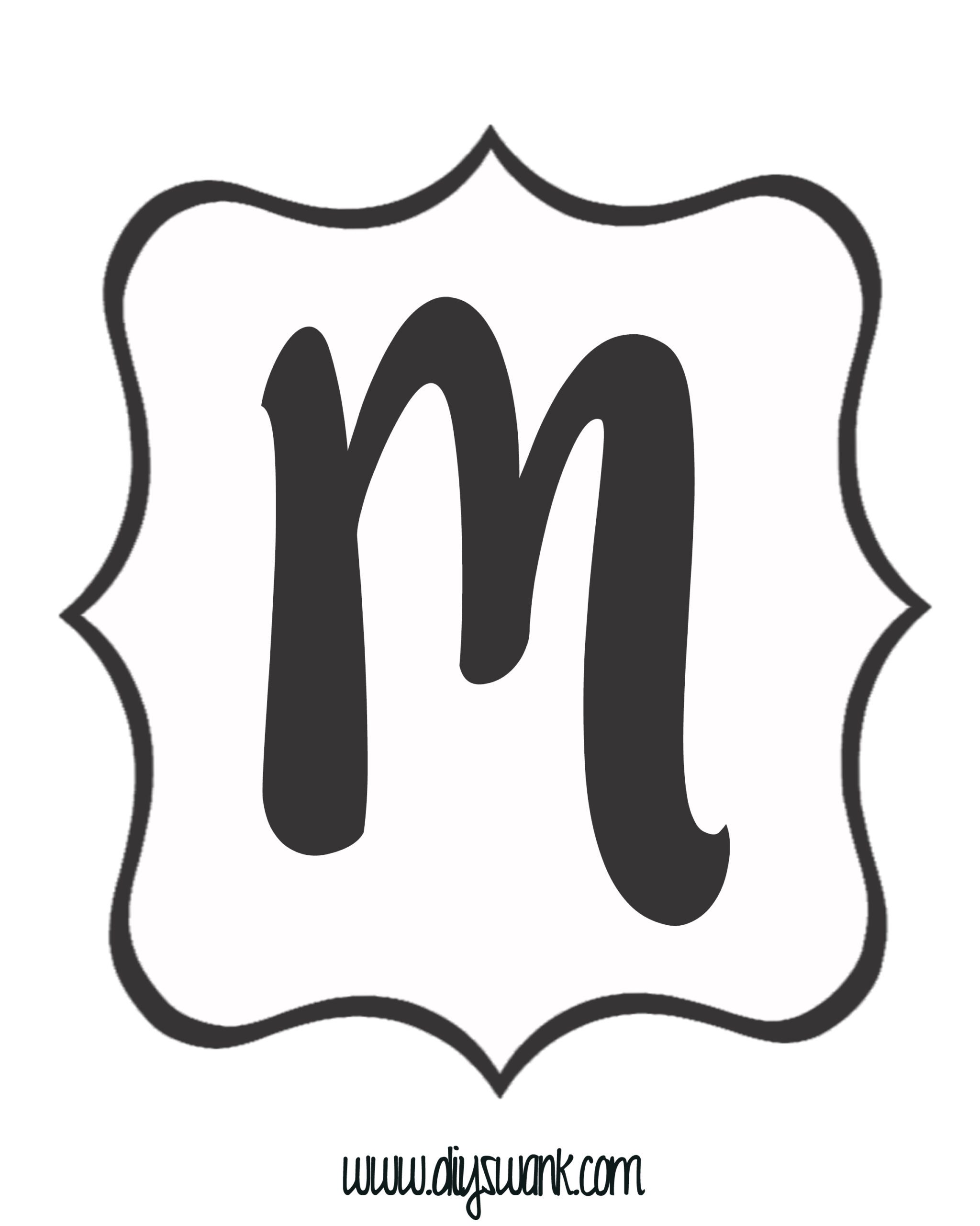 White and Black Letter_M - Swanky Design Co.