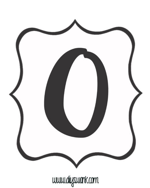 White and Black Letter_O