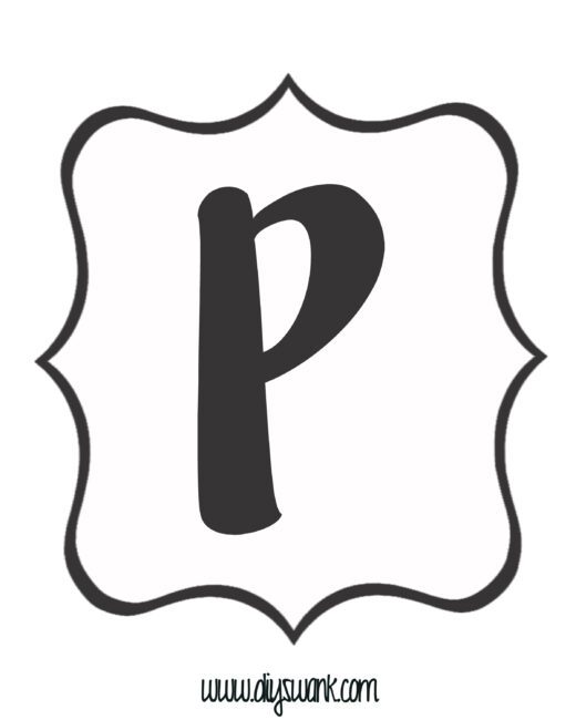 White and Black Letter_P
