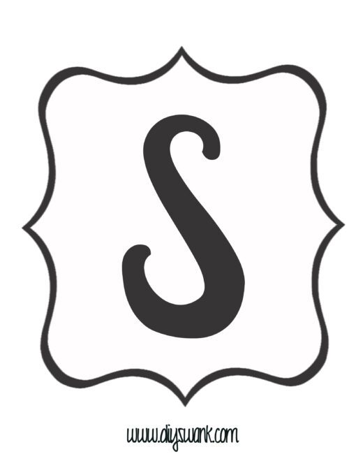 White and Black Letter_S