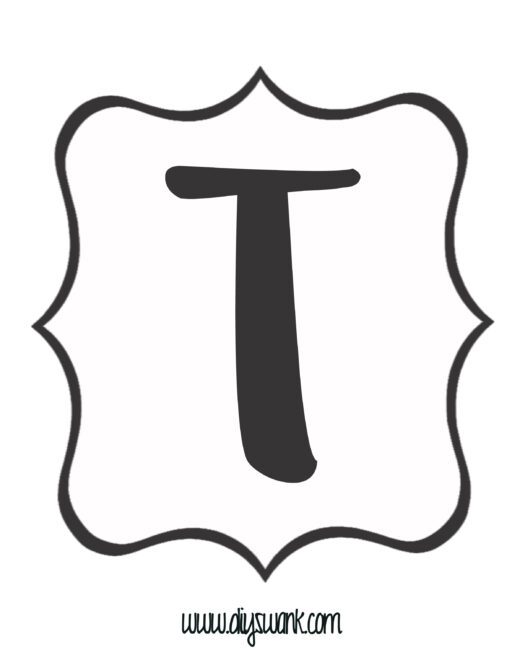 White and Black Letter_T