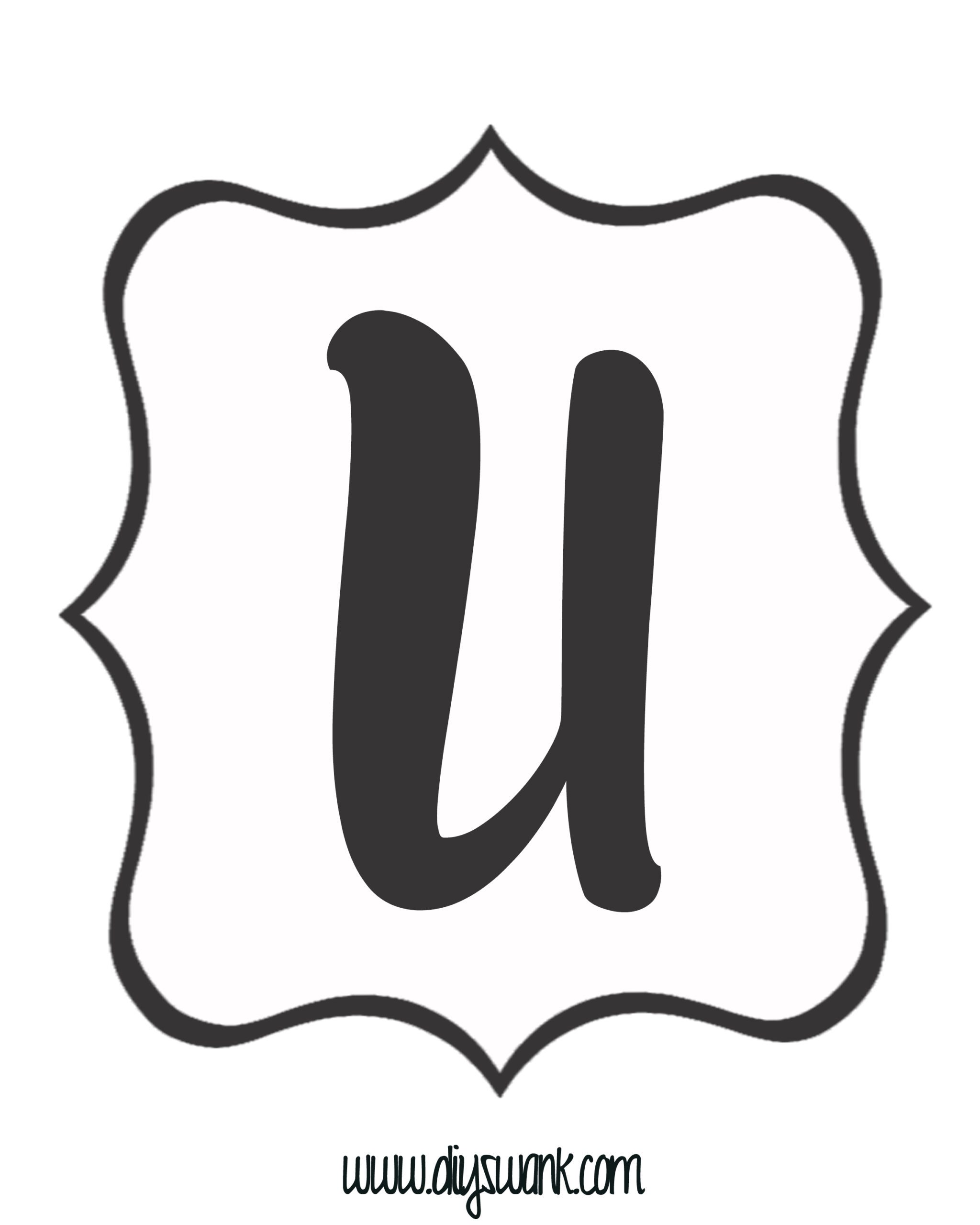 White and Black Letter_U Swanky Design Co.
