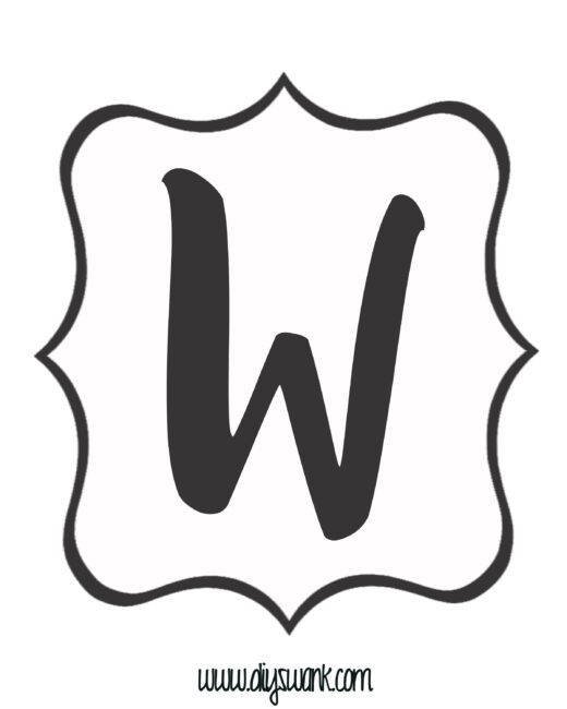 White and Black Letter_W