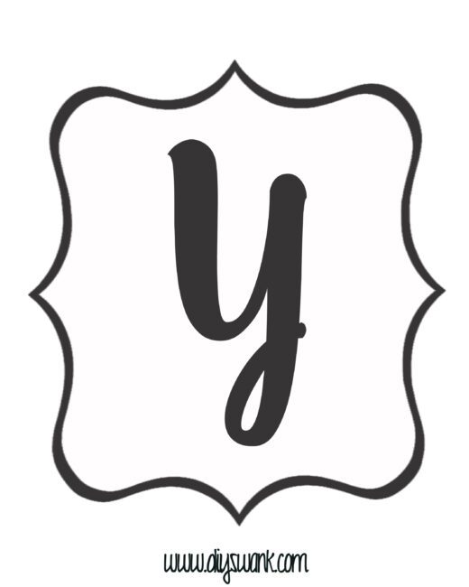 White and Black Letter_Y