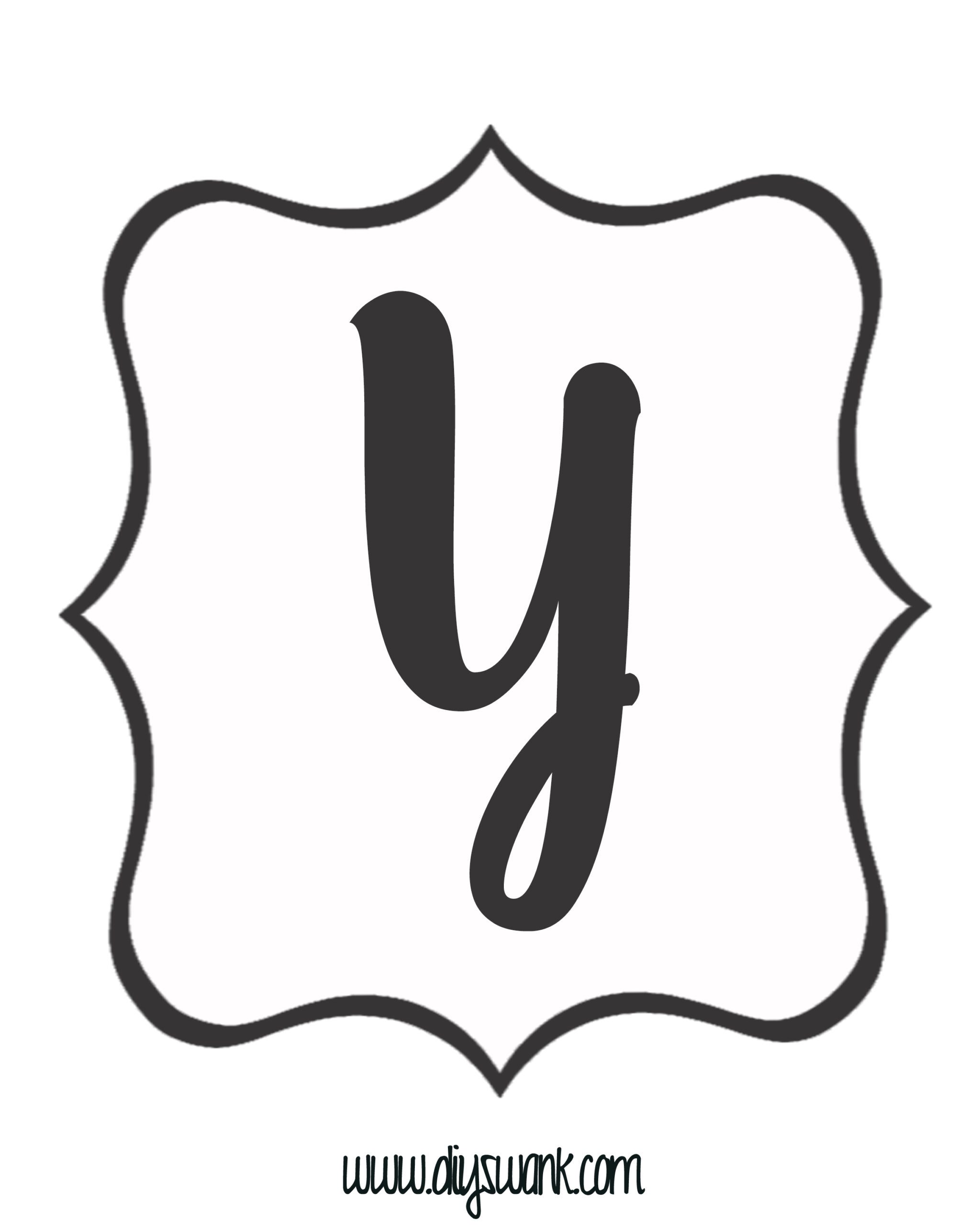 White and Black Letter_Y - Swanky Design Co.