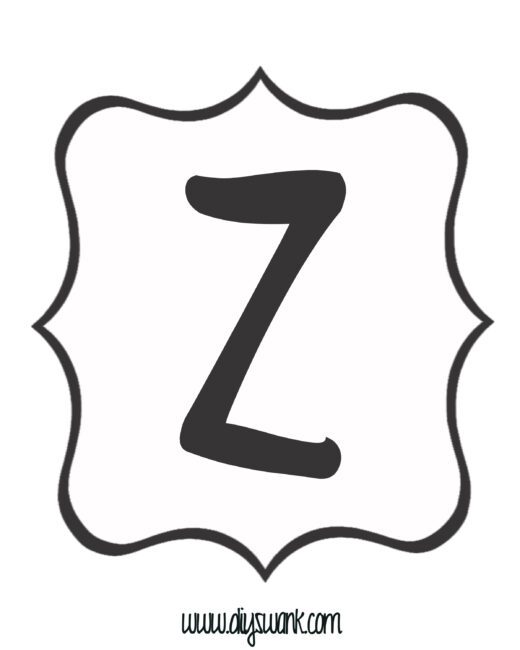White and Black Letter_Z