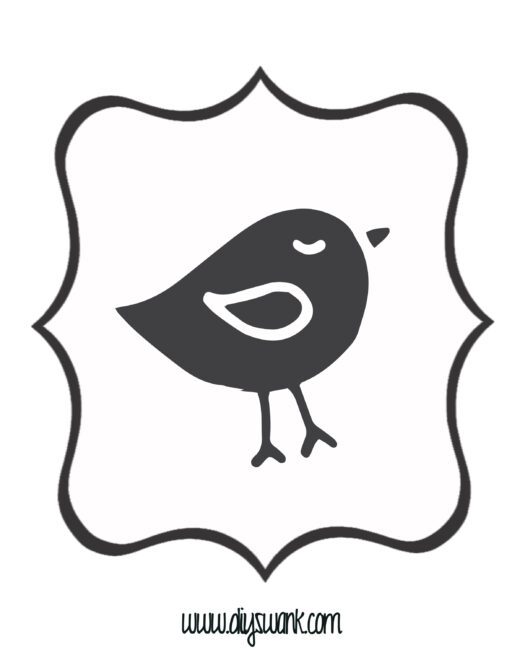 White and Black Bird Banner