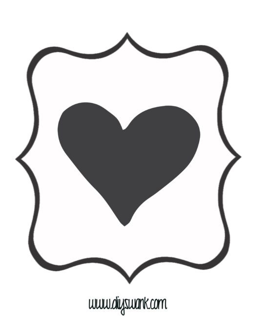 White and Black Heart Banner