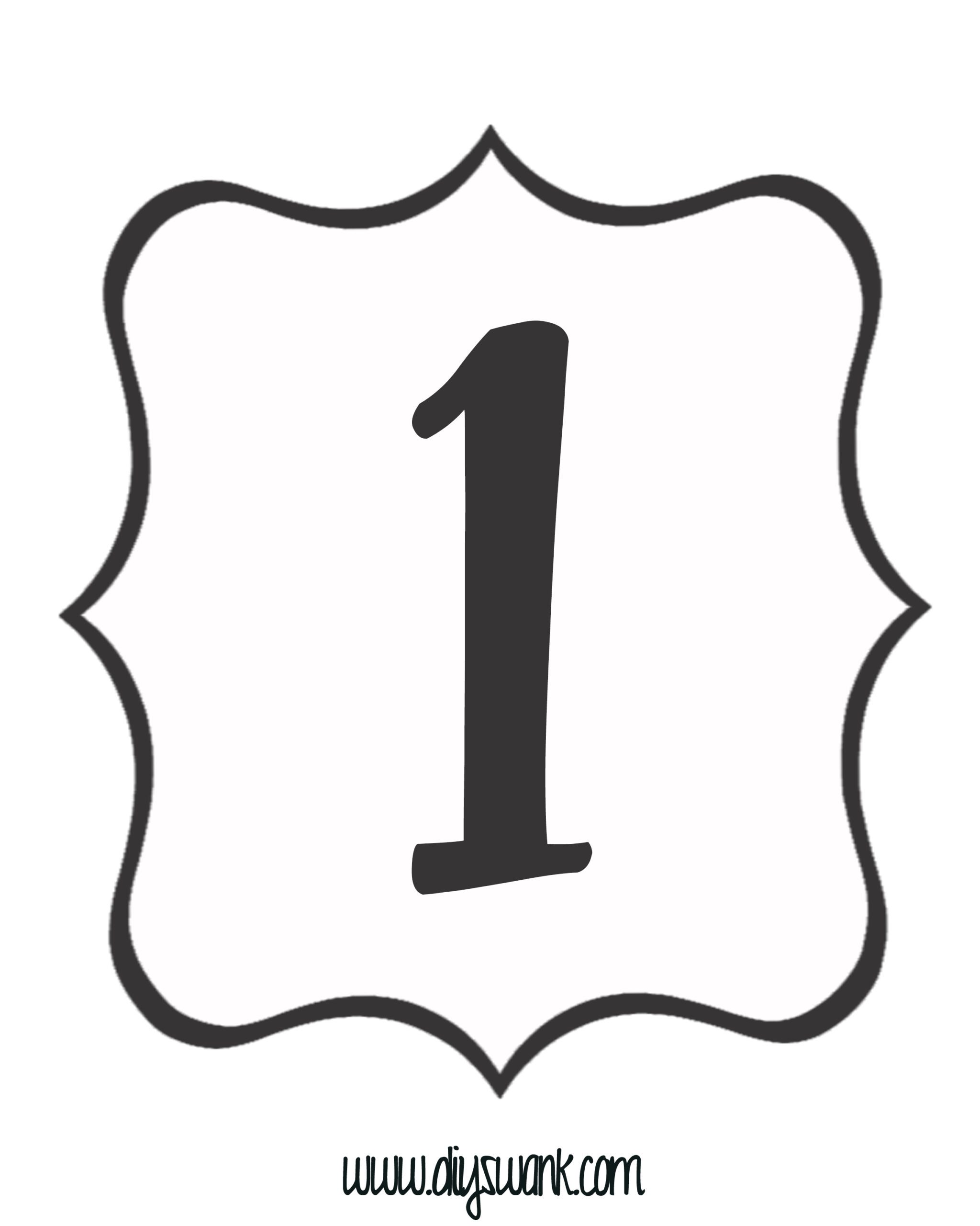 White and Black Number_1 - Swanky Design Company