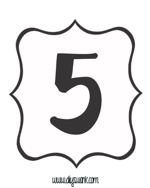 White and Black Number_5