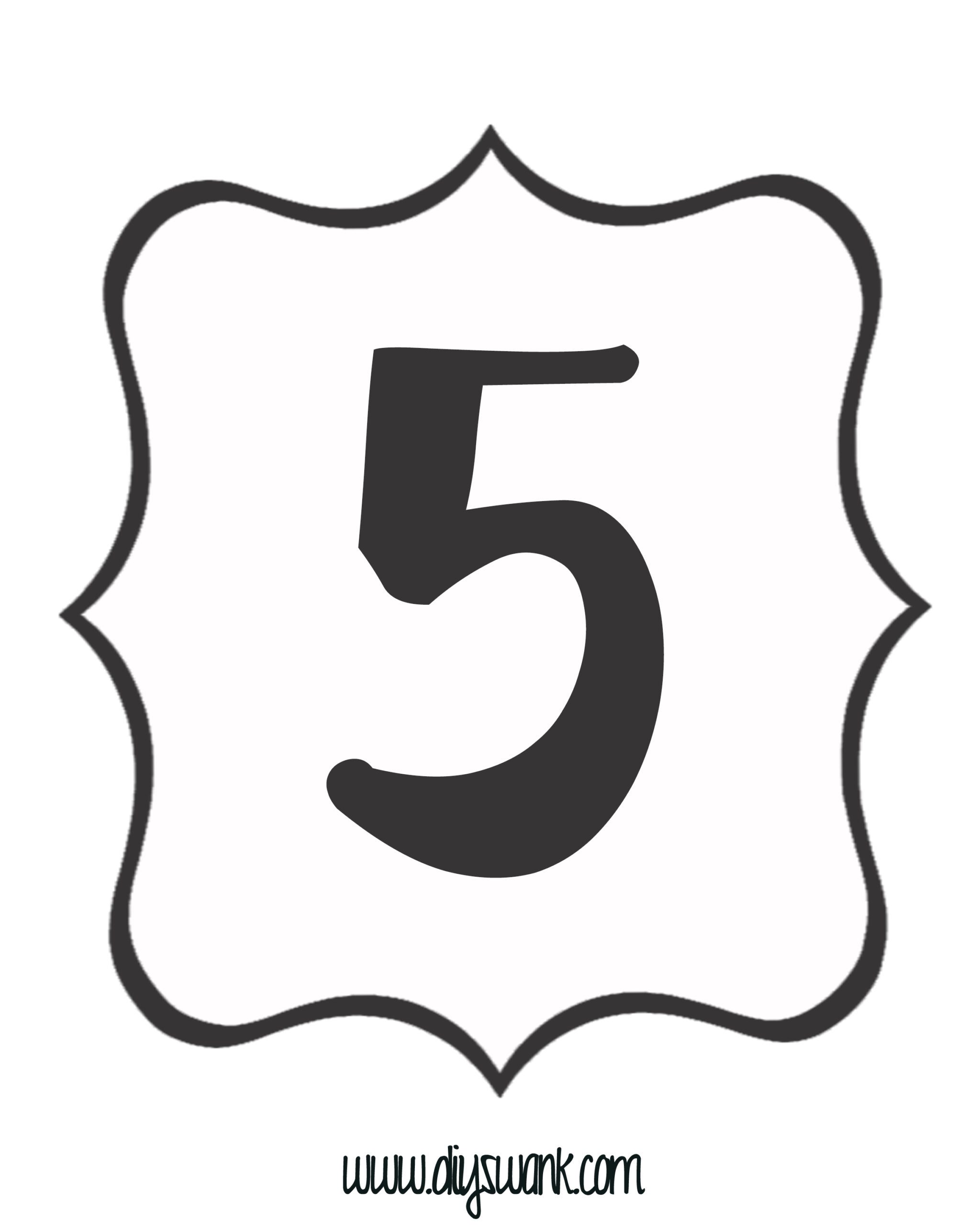 White and Black Number_5 - Swanky Design Co.