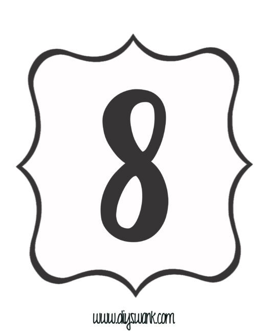 White and Black Number_8