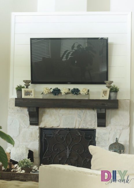 DIY Faux Shiplap Fireplace Tutorial