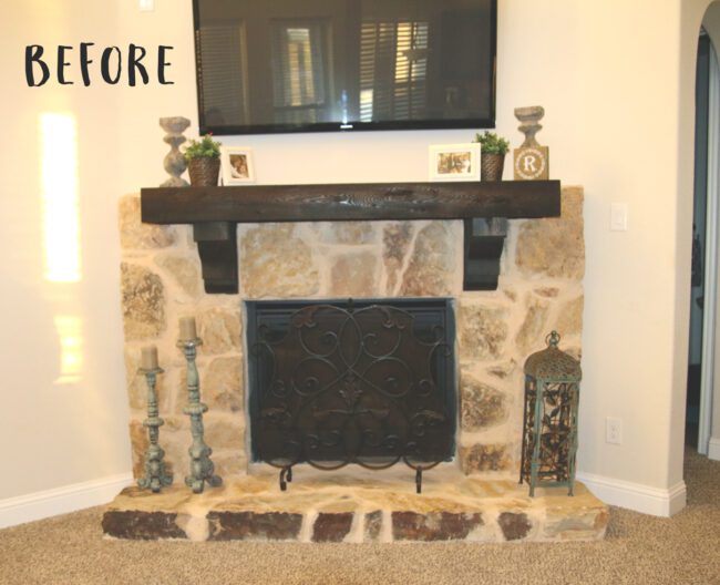 Fireplace Makeover Before