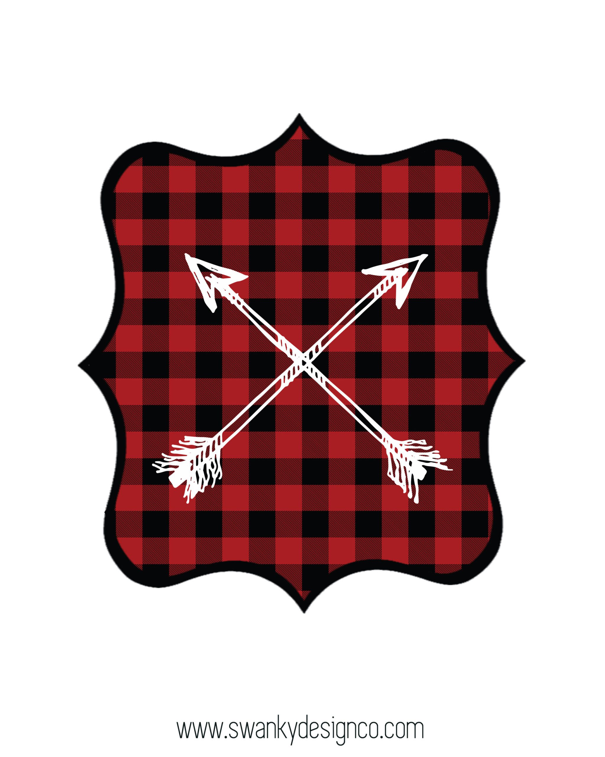 Buffalo Plaid Arrow Banner Swanky Design Company