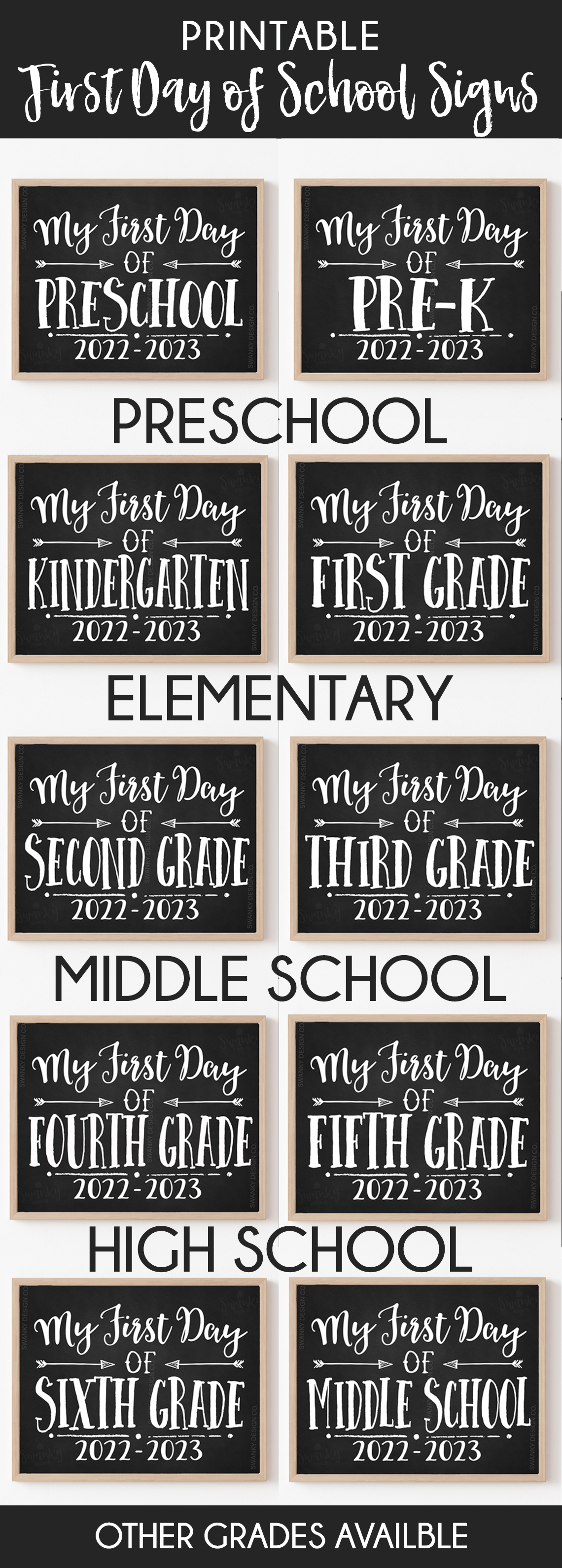 First Day of School Sign Printable